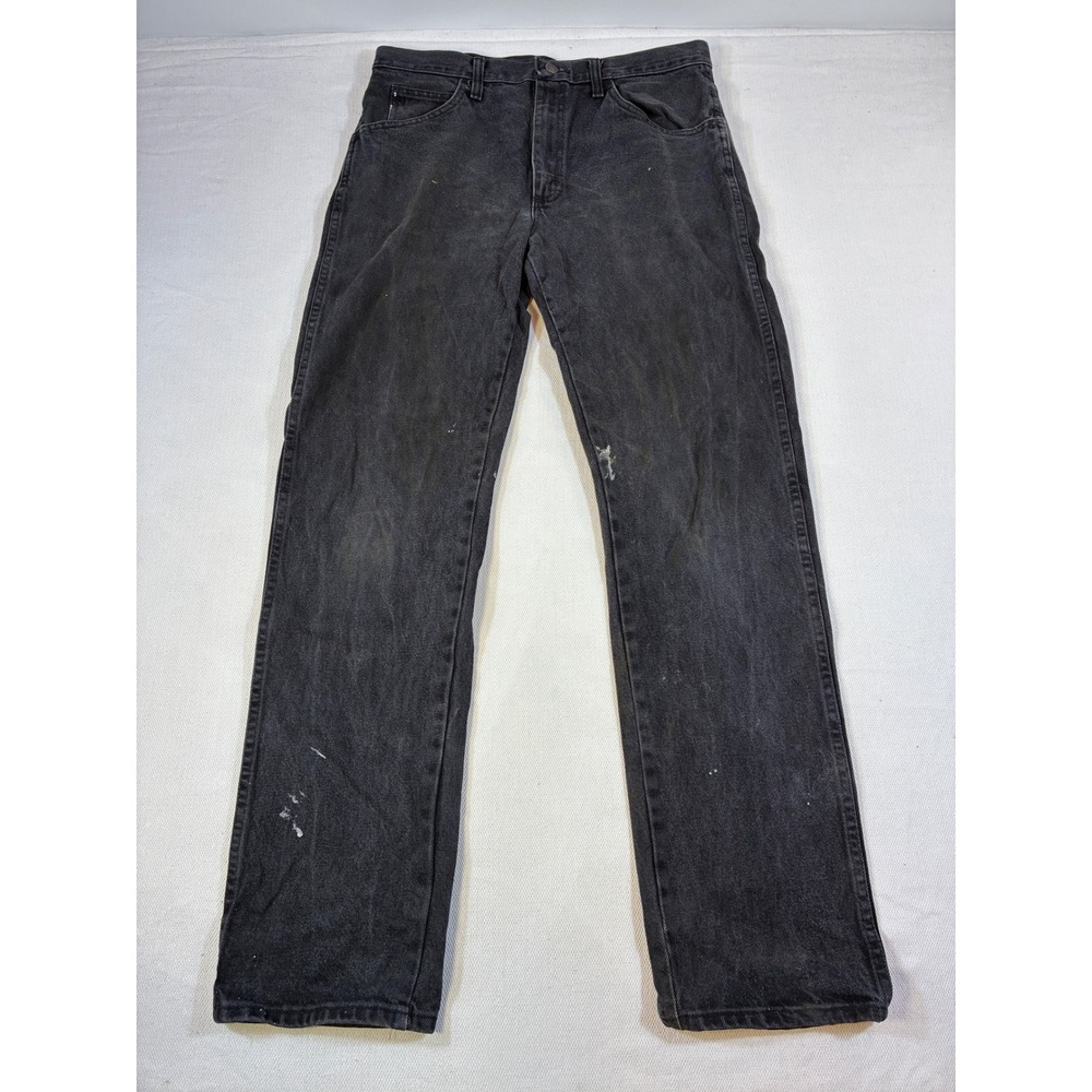 Vintage Rustler Black Jeans Mens 34x34 Straight Leg Distressed Y2K Western‎